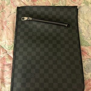 Pochette Jour GM in Damier Graphite Canvas Versatile Document Portfolio